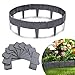VA-Cerulean Rasenkante Kunstoff, Flexibler Steinoptik Beeteinfassung 2,5 M, PP Beetumrandungen mähkante, Palisade für Blumen Gartenzaun decorativ, L 25 x H 23 cm, 10 Stücke, Anthrazit