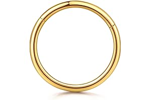 20G titanium gold nose ring hoop earring 6mmdiameter Piercing Jewelry