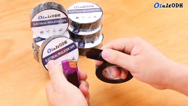 Image of Oleitodh 50 Pack Black Electrical Tape 3 /4 in x 66 ft Waterproof Vinyl Electrical Insulating Tape High Temperature Resistance Electric Tape Under 600V Home Outdoor Multipurpose