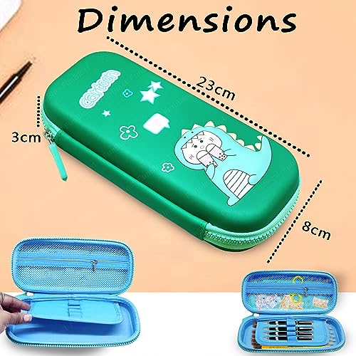 Image of FunBlast Dinosaur Pencil Case, Multipurpose Zipper Pouch for Boys and Girls, Kids School Supplies