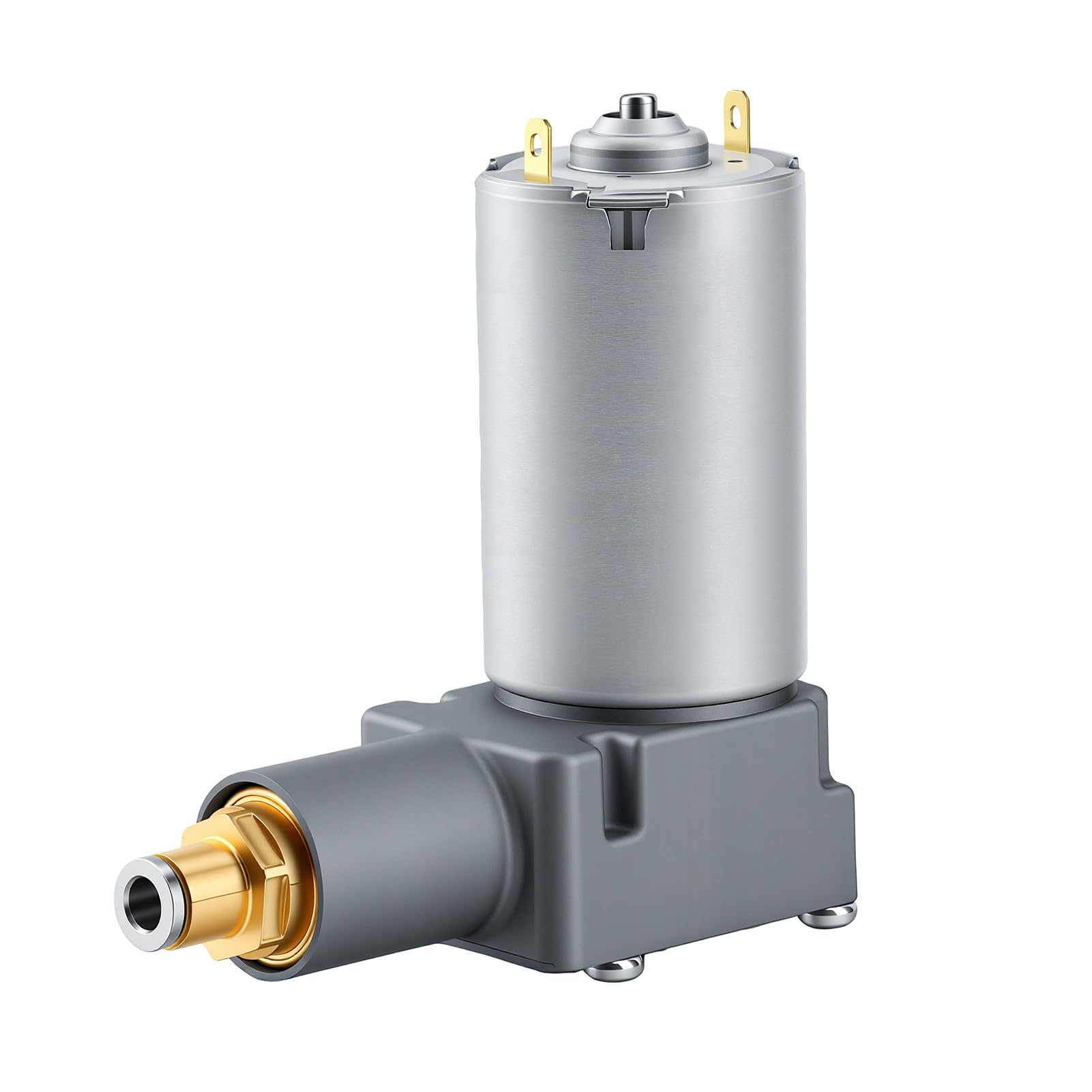 KIMISS Wymiana Kompresora Siedzenia Pneumatycznego, Anodowana Aluminiowa Pompa Kompresji Powietrza w Siedzeniu Ciężarówki 12 V 24 V z Szybkozłączem 6 Mm do Ciągników Actimo MSG (12V)
