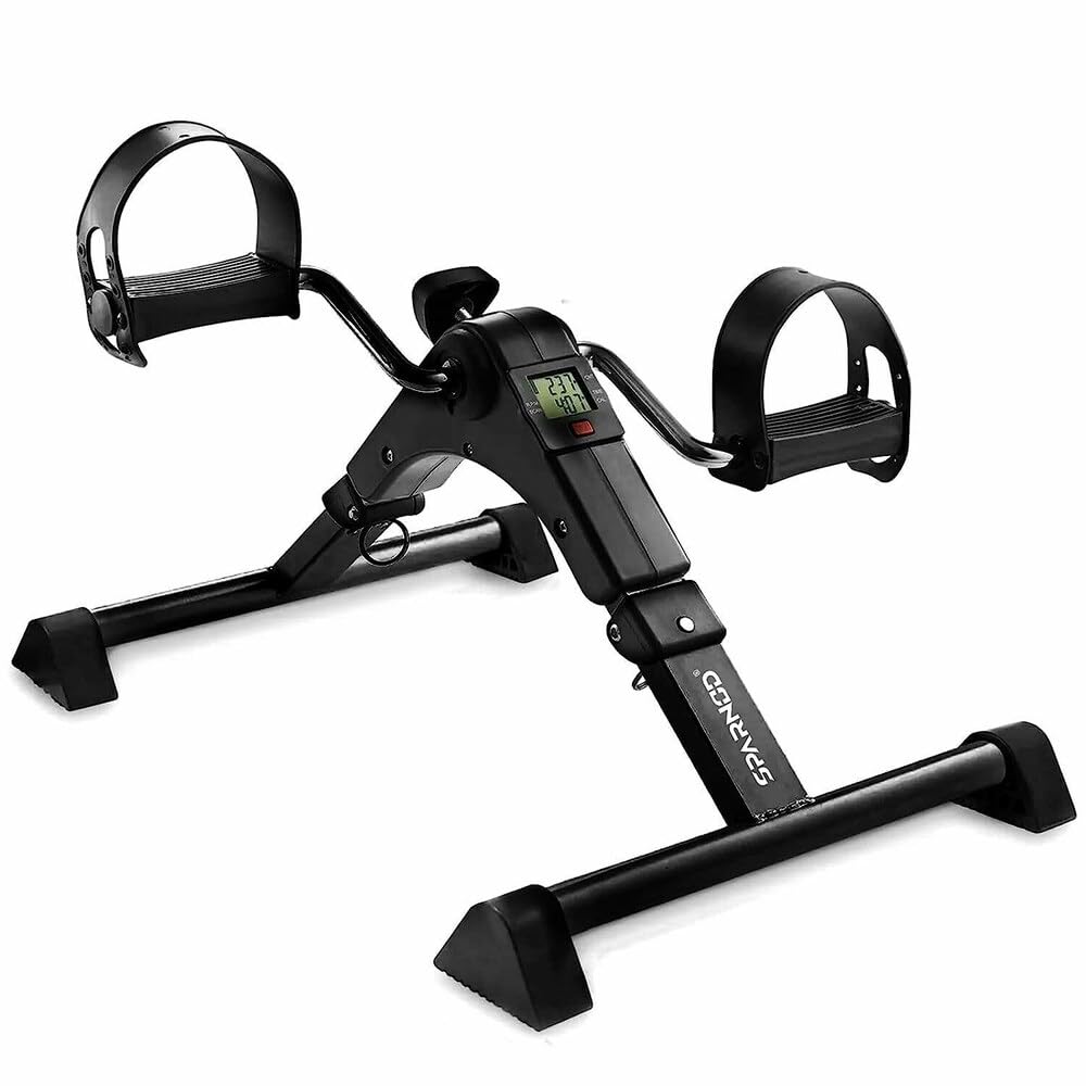 Dolphy Mini Cycle Pedal Exerciser Adjustable Resistance and Digital Display - Suitable for Light Exercise of Legs, Arms, and Physiotherapy at Home- Black-picture-22