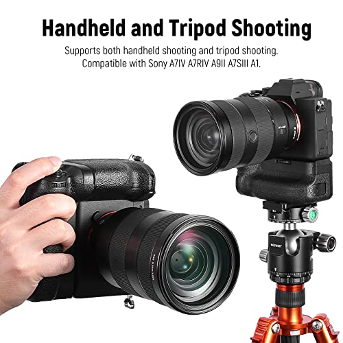 Miniatura 7 de Neewer Empuñadura De Batería Vertical Con Control Remoto Lcd 2,4g 131pies 40metros Reemplazo Para Vg C4em Funciona Con Batería Np Fz100 Compatible Con Cámaras Sony A7r Iv A9ii A7 Iv A7s Iii A1 Bg A7iv