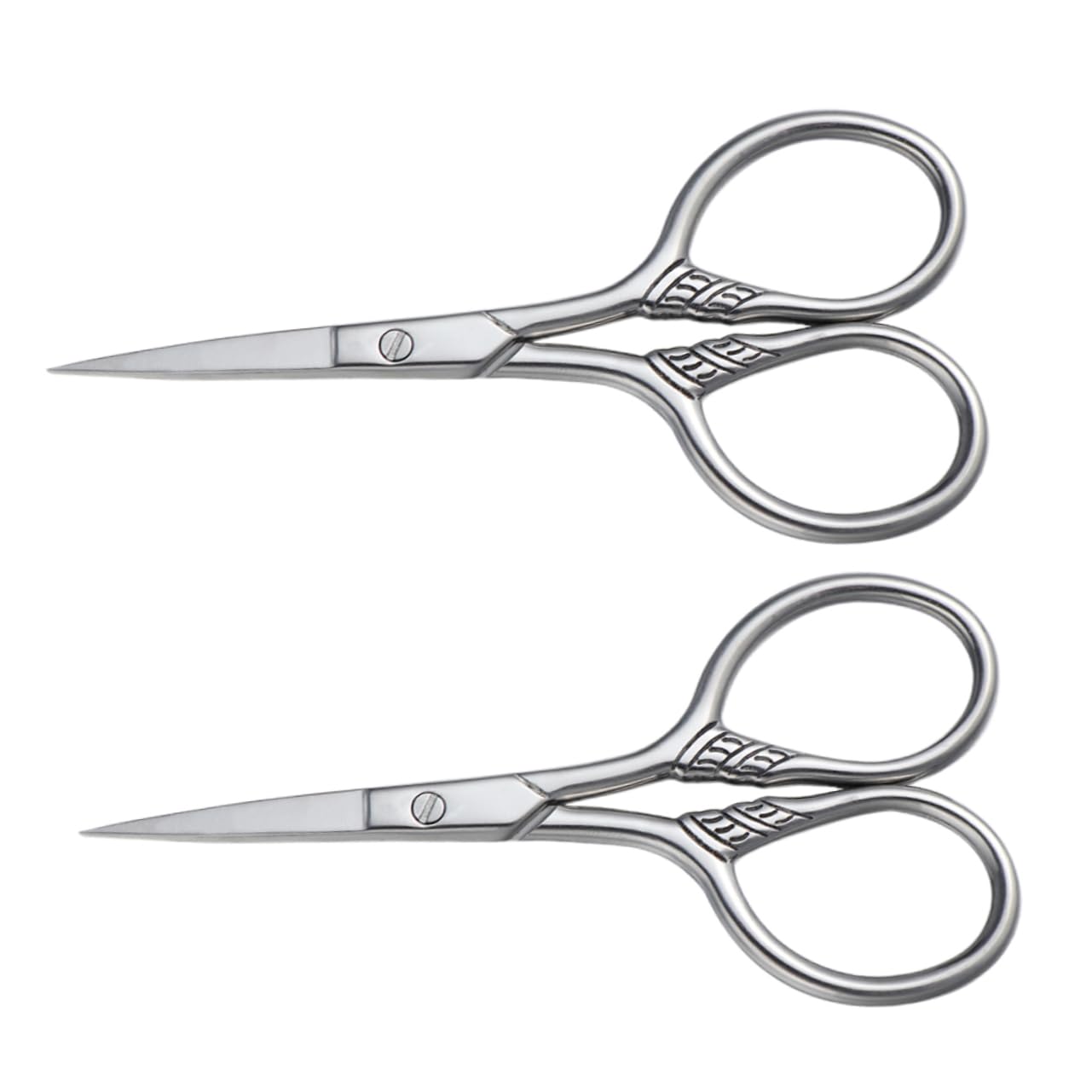 Angoily 6pezzi Forbici Da Barba Acciaio Inossidabile Rifinitore Professionale Per Uomini Strumento Di Precisione Per Taglio e Stile Della Barba Argento