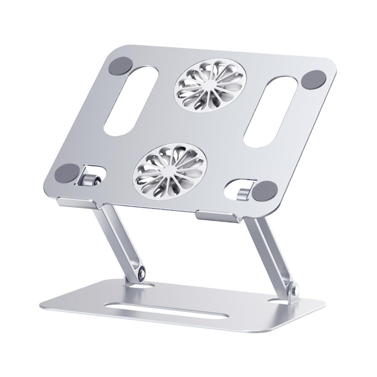 UKCOCO Supporto Raffreddamento Laptop con Doppia Regolabile Alluminio Base Ventilata per Tablet e Notebook Struttura e Angolo Elevabile