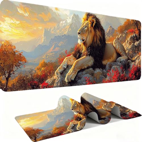 Tapis de souris gamer base caoutchouc résout le manque d'espace tapis bureau lion