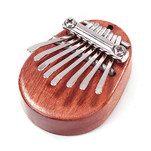 Kalimba 8-toetsen Duimpiano Afrikaanse Minipiano Met Koord Volwassen Kind Beginnersgeschenk (bruin) - Image 4