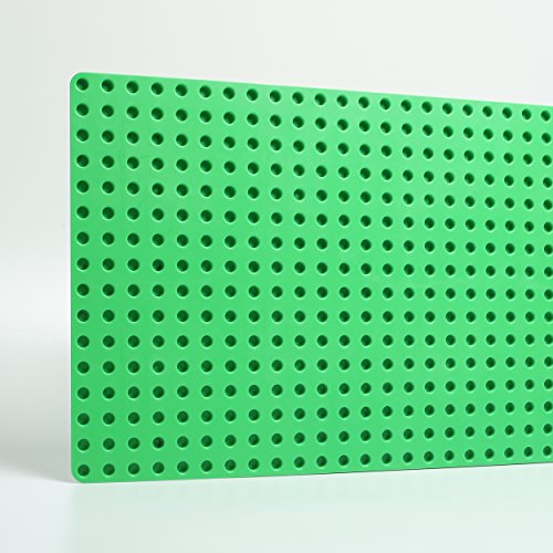 Katara 1739 - Große Platte Bauplatte, Kompatibel Lego, Simba Blox, My, Q-Bricks 51cm x 26cm x 2cm, Rechteckig, Grün – Bild 7
