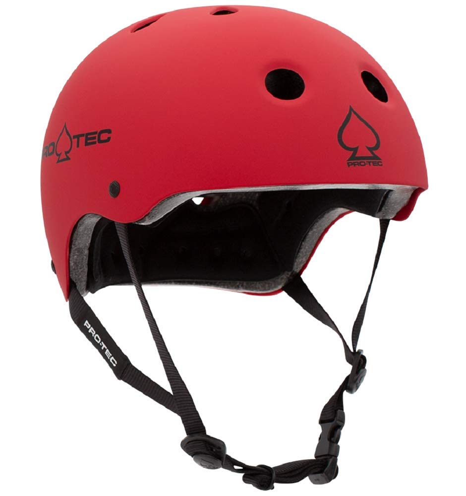 Pro-Tec Classic Certified Skate Helmet (Matte Red, Large)