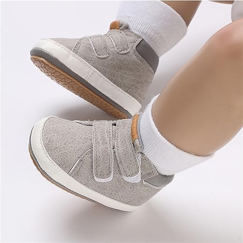 Image of E-FAK Baby Shoes Boys Girls Infant Sneakers Non-Slip Rubber Sole Toddler Crib First Walker Shoes