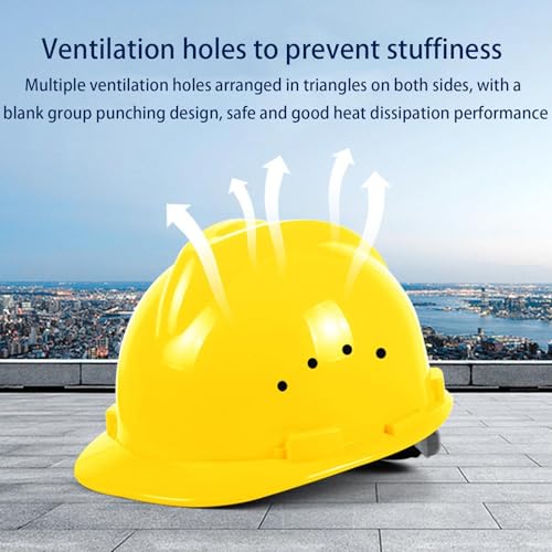 Casco duro de seguridad ventilado con protección que absorbe golpes 5