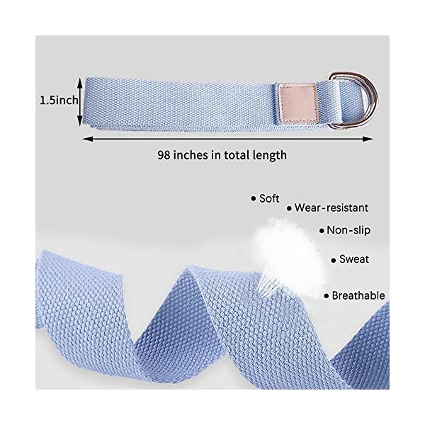 tchrules Leg Stretcher, Stretching Leg Strap - Great for Ballet Cheer Dance Gymnastics or Any Sport Leg Stretcher Trainer Premium Stretching Equipment-Improve Your Flexibility (Light Blue)