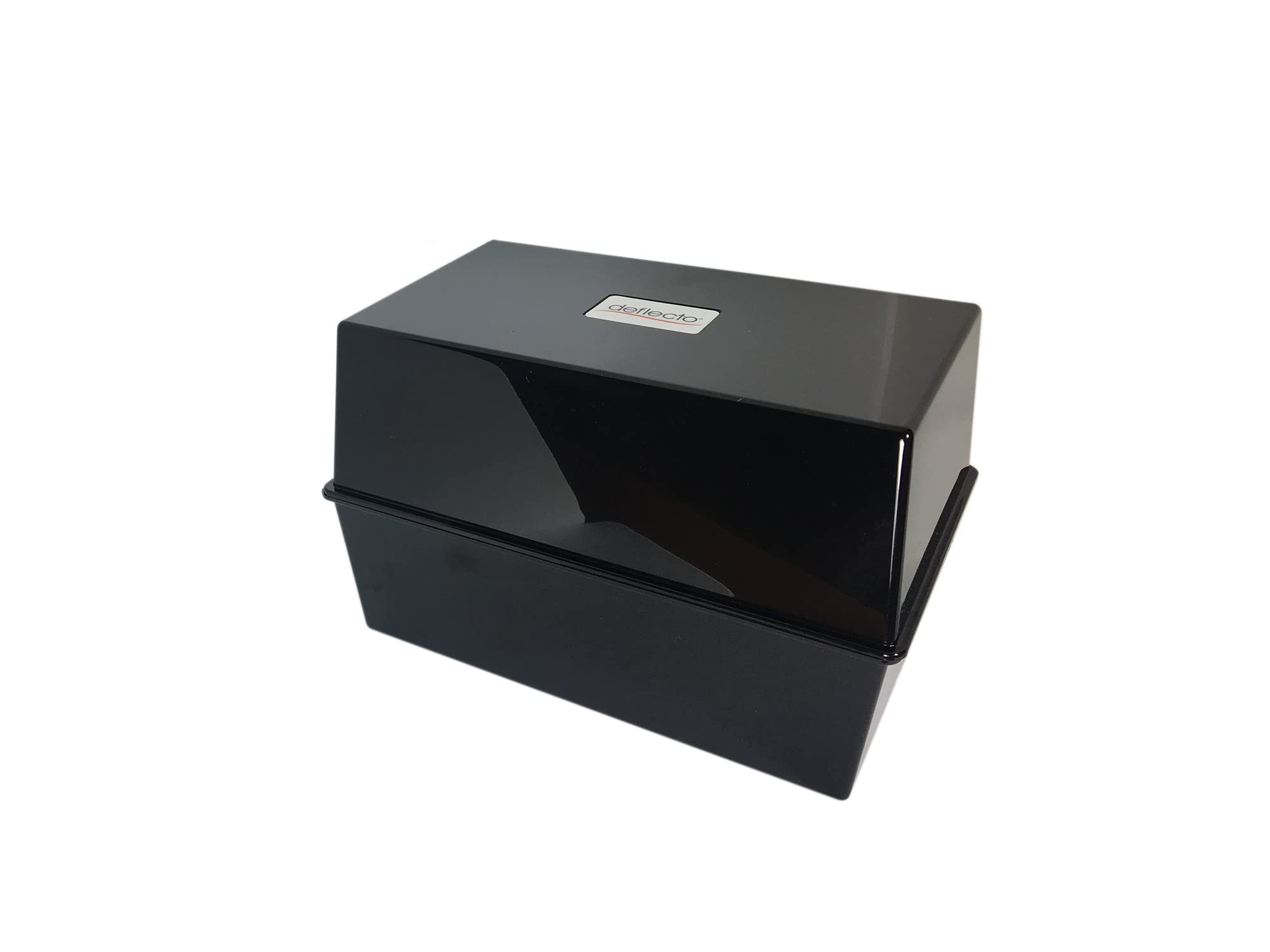 Deflecto® 6" x 4" Card Index Box Black - Pack of 6