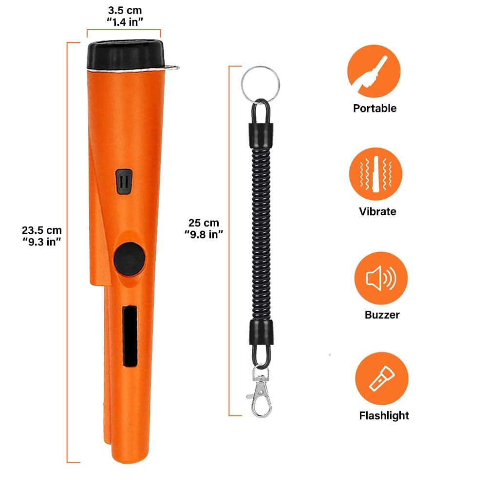 Metal Detector Pinpointer Con 2 Batterie Impermeabile - 10