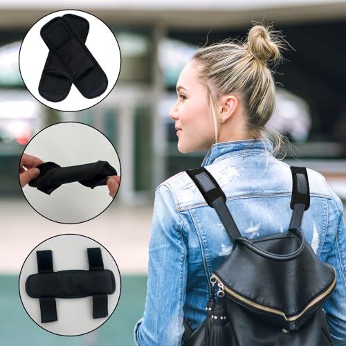 2 PCS Soft Shoulder Strap Pad, Ultra Comfortable Shoulder Pads for Bag Straps,Breathable & Durable Backpack Strap Pads (Black)4