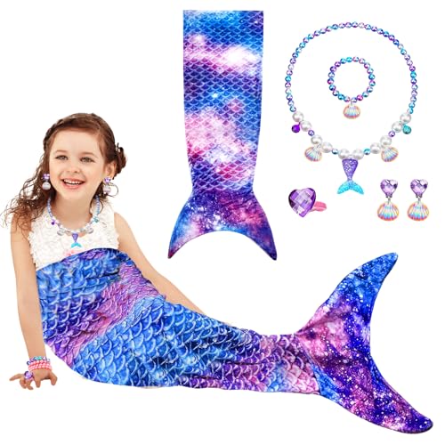 Meerjungfrau Decke,Meerjungfrau Flosse Decke mit Halskette,Alle...