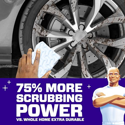 Image of Mr. Clean Magic Eraser Sponge, All Purpose Cleaner, Long Lasting Cleaning Scrubber,Wall,Sneaker,Oven, Kitchen, Bathroom Cleaner, Shower Cleaning Supplies, Whole Home Extra Durable XL, 6ct (Pack of 3)