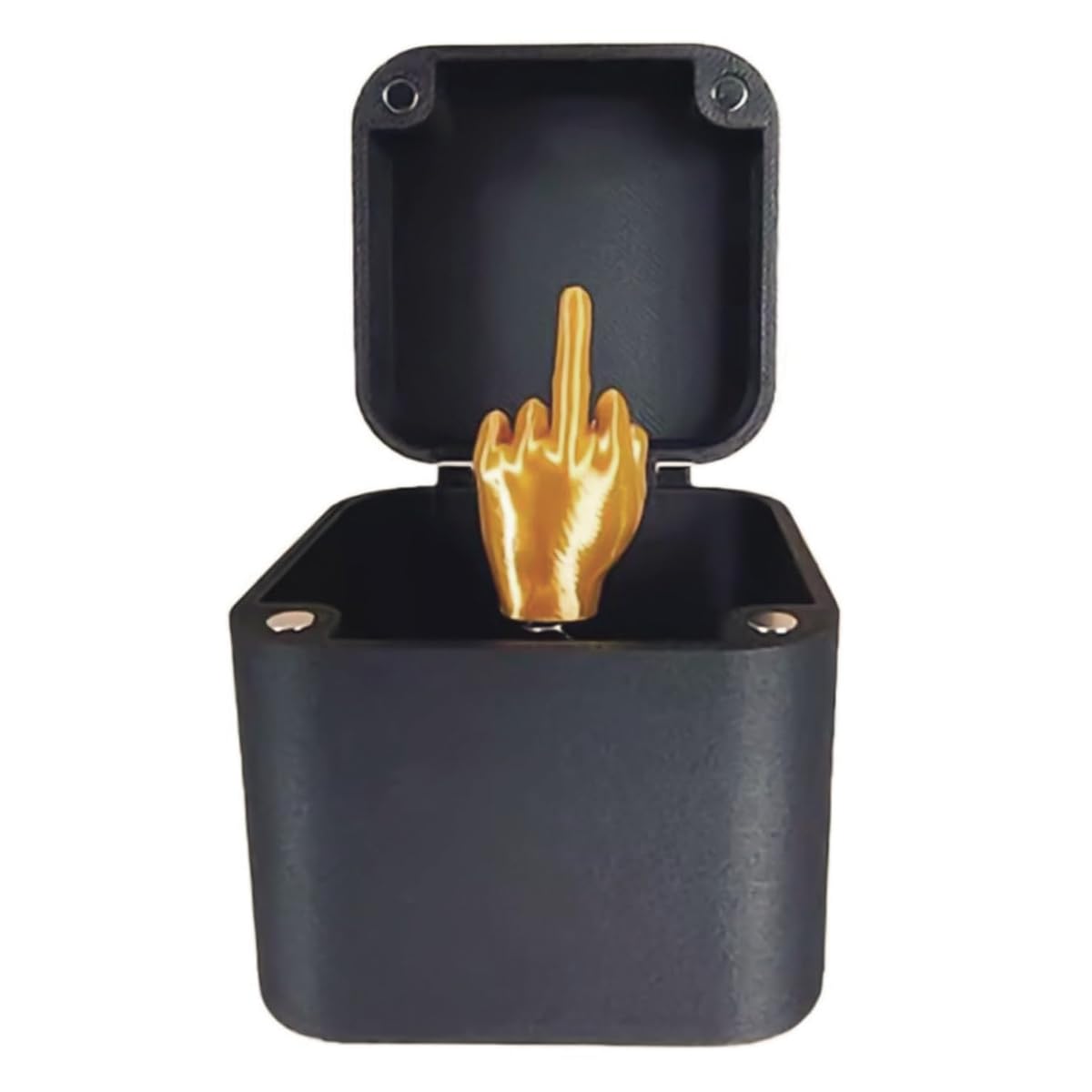 Middle Finger in A Box,Middle Finger Surprise Gift Box Funny Novelty Prank Pop Up Gifts for April Fool's Day Decoration and Gift for Adult (Black)
