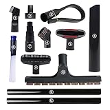 Picture of GEBDSM 12 Pcs Universal Vacuum Attachments for Shop Vac Accessories, 1 1/4" to 2 1/2" Vacuum Cleaning Tools Kit, Dirt Remover for Home Air Vents Corner Pets Drawer Car Dusty Vacuum Brush Attachment