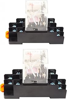 2pcs AC 12V Coil Power Relay LY2NJ DPDT 8 Pin HH62P JQX-13F with Socket Base (AC 12V)