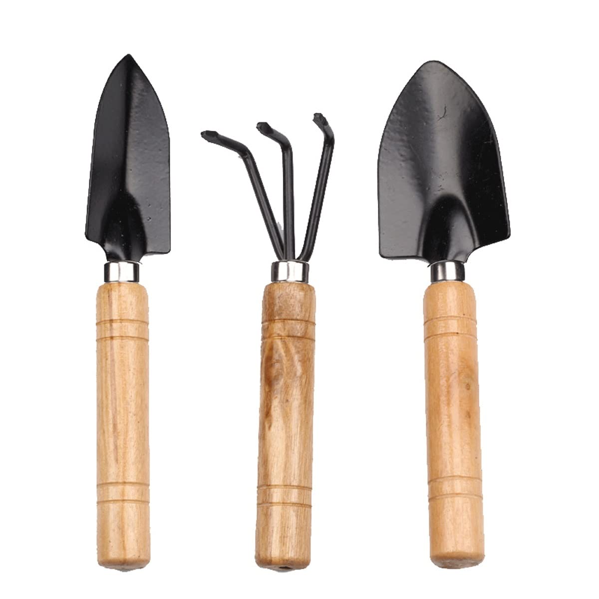 3 stück Gartenarbeit Werkzeug Set Mini Holz Griff Schaufel Kelle Gartenarbeit Werkzeuge for Blumen Sukkulente leitend Gartengeschenke für Frauen Männer