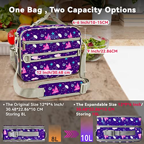 Jiltlu Borsa Termica Porta Pranzo,10L Espandibile