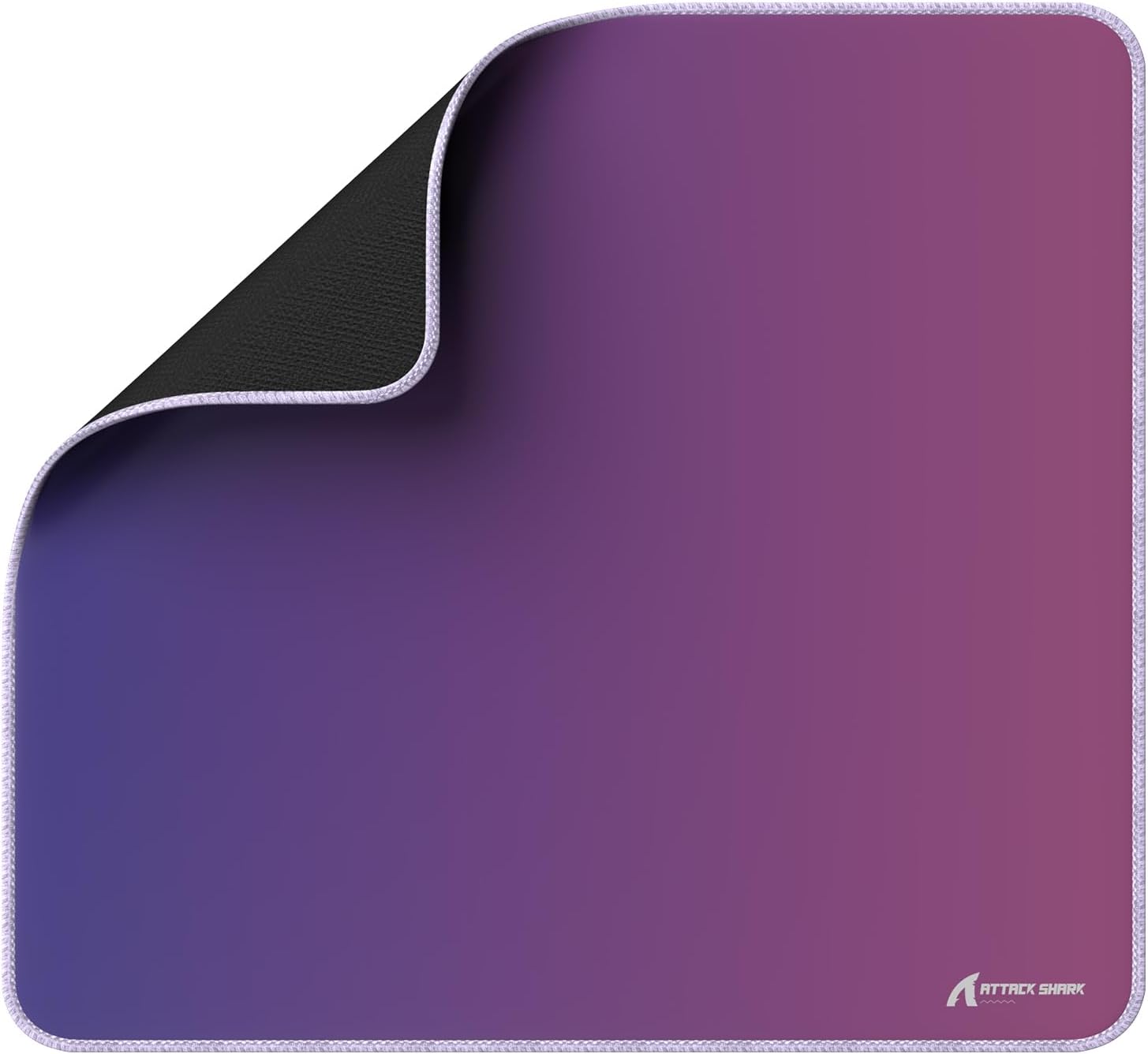 ATTACK SHARK CM03 Pro Gaming Mouse Pad for Esports Speed Waterproof Surface Stitched Edges and Anti-Slip Rubber Base Large Mouse mats Holographic Laminate 17.72” x 15.75” x 0.16” Gradual Purple