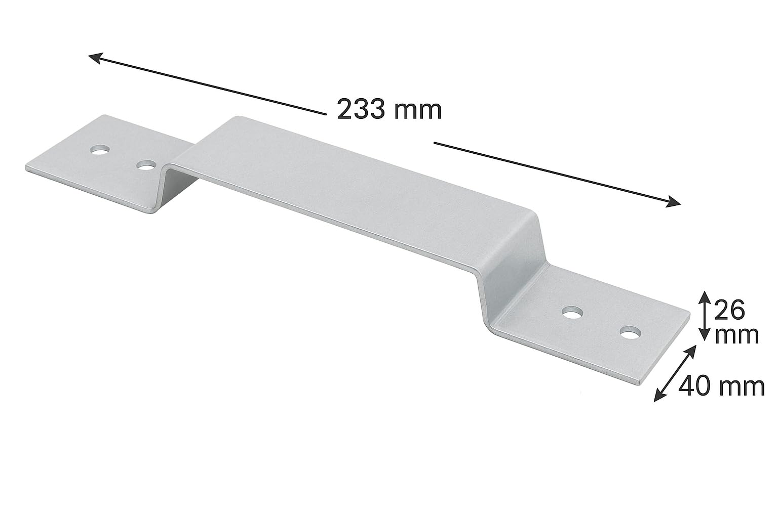 HAFD Galvanised Steel Security Panel Brackets 223mm x 40mm, Heavy Duty Fence Fixing Plates with Screws - Image 2