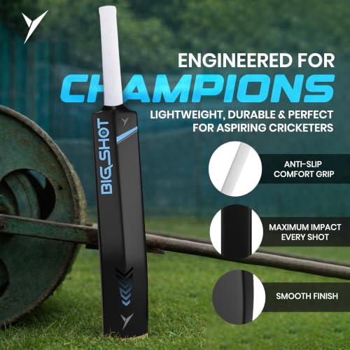 Image of Jaspo Big Shot Plastic Tennis Cricket Bat Full Size Bat (34 inch X 4.5 inch inch) for All Age Group (Big Shot Cricket BAT)