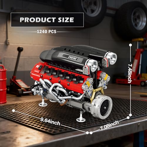 Kit de construcción de Motor V12 para Adultos con transmisión multimarcha 4