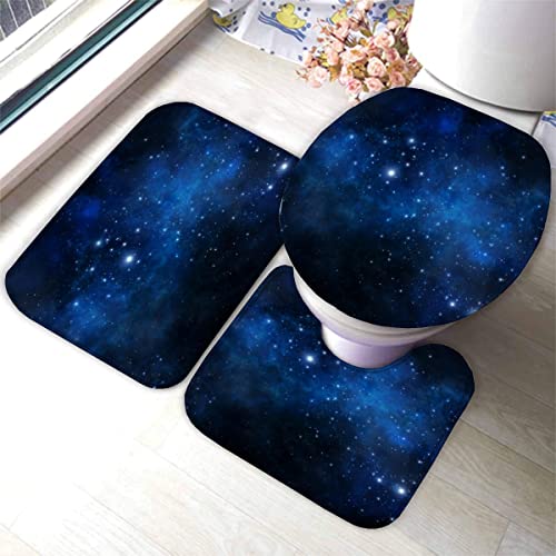 Zifarm Badematte Rutschfeste 50x80 cm Sternenklarer Himmel Badvorleger-Set 3D Universum Nachthimmel Mikrofaser Flanell…