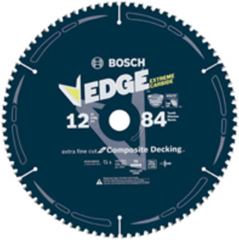 Bosch DCB1284CD 12 in. 84 Tooth Edge Circular Saw Blade for Composite Decking
