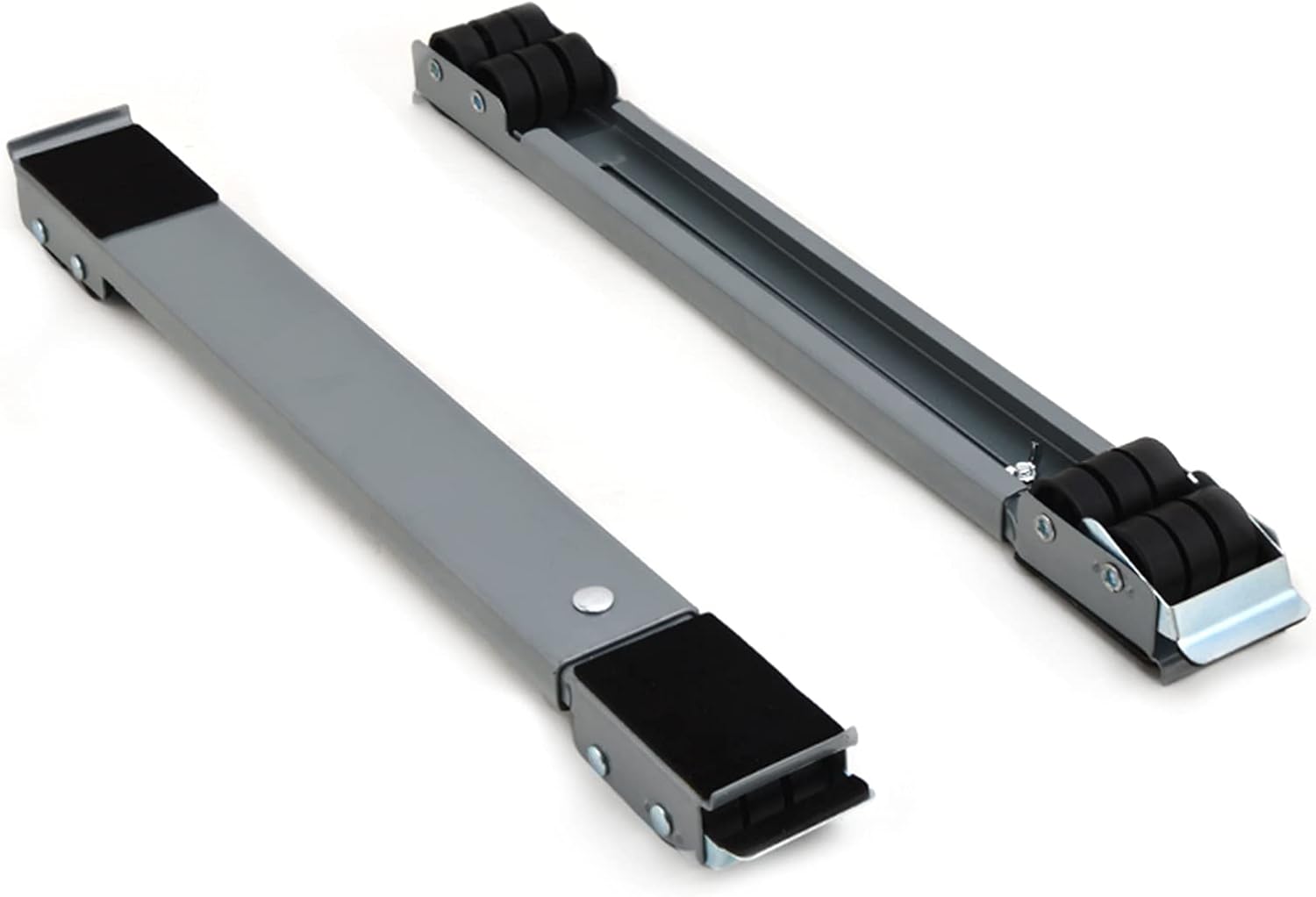 Washing Machine Base,Heavy Duty Expandable Appliance Roller Pair,Adjustable Refrigerator Rack-Drying,Rack-Refrigerator,Machine Base,Sturdy Feet,Silver,A