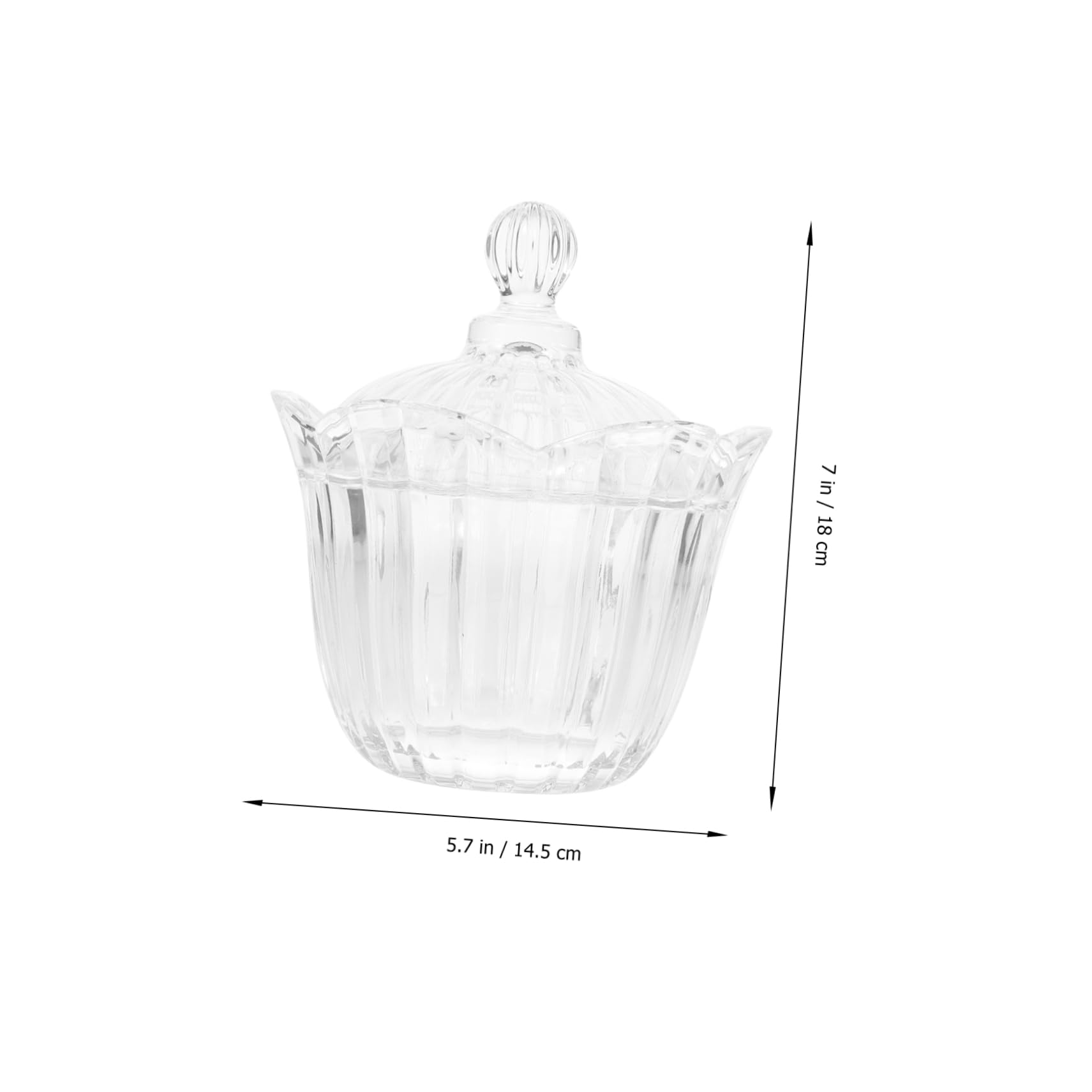 Alipis Lot de 2 Bocaux de Rangement en Verre avec Couvercle Hermétique pour Bonbons Noix Et Fruits Secs