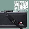 Gator Cases Andante Series Molded ABS Hardshell Case with Pull Handle and Wheels for Eb Baritone Saxophone (GC-BARISAX-23)