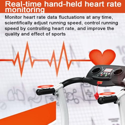 Image of Electric Rehabilitation Treadmill for Elderly | Folding Walking Machine with Safety Handrails and LED Display | Home Fitness Exercise Limb Recovery Indoor Training