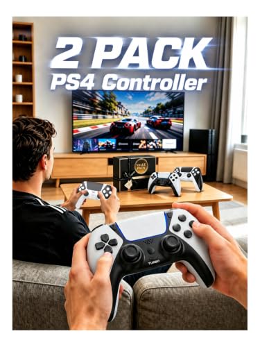 Image of Enstixsm 2 Pack for PS4 Controller,Wireless Dual Remote Shock Control for PS4 Slim Pro,ALPS Zero Drift Sticks Game Control,PC Gaming Turbo Back Paddles Gamepad,Alternative Original