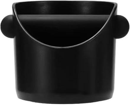 Knock Box Espresso ABS Coffee Grounds After Brewing Tool Anti-Slip Home Cafe Shop Bar Compact Lightweight Space-saving Removable 10x11x10cm, Black