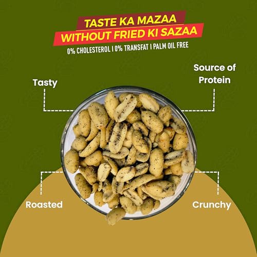 Image of Roasty Tasty Nimboo Pudina Flavour Roasted Peanuts | Healthy Snacks | Rich in Protein & Fibre | Roasted, Not Fried Snacks | Healthy Food | Gluten Free, Zero Cholesterol | Namkeen Peanuts