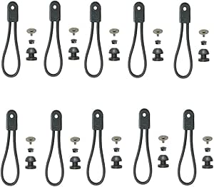 10 Bungee-Clip Sets Für Bootsabdeckungen - Stayput Schockkabel Aus Nylon & Edelstahl