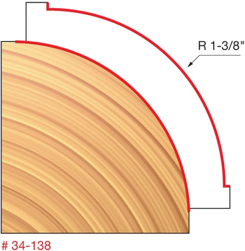 Freud 34-138: 1-3/8" Radius Rounding Over Bit with 1/2" Shank, Multi - Image 2