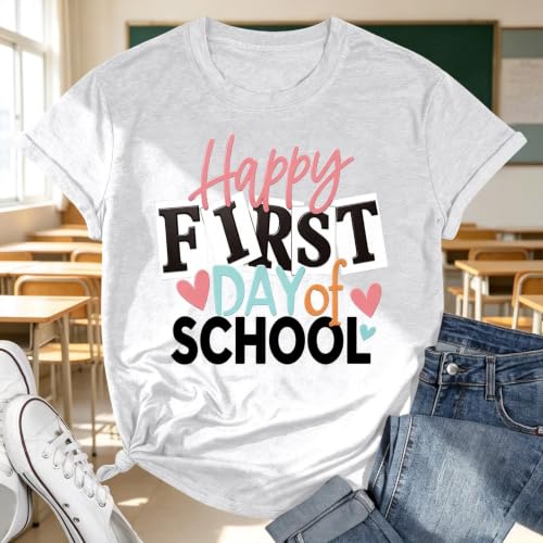 Teacher Shirts for Women 4th Grade Teacher Shirt First Day of School Tees Welcome Back to School Tops Casual Tees - image 2