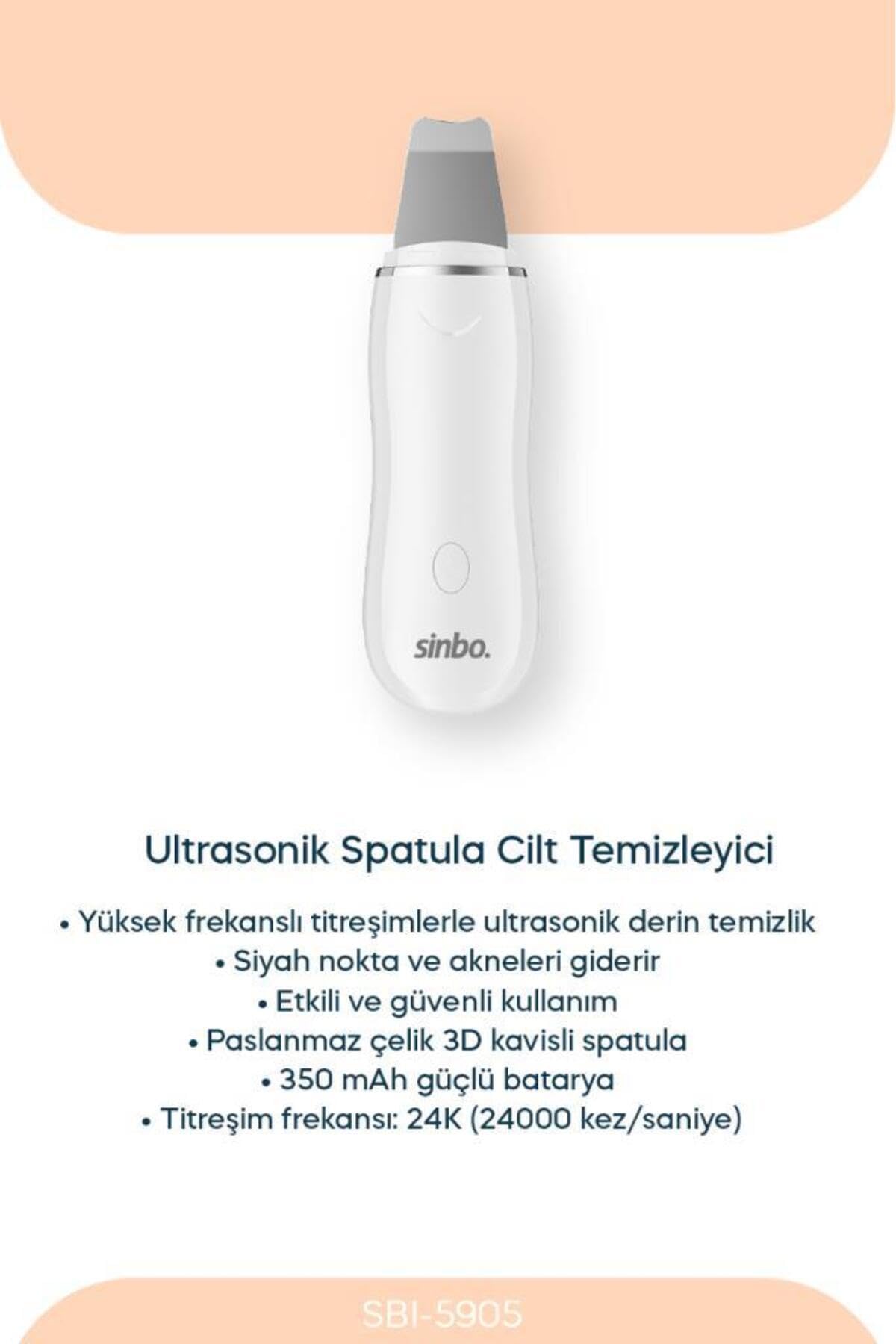 Sinbo SBI-5905 3'ü 1 Arada Yüz Bakım Seti Gözenek Temizleme + Peeling + Masaj, 8693807260436