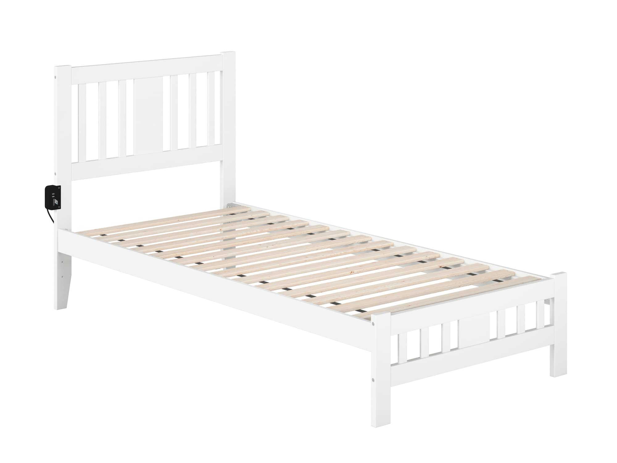 AFI Tahoe Twin Extra Long Bed with Footboard in White- INCOMPLETE, BOX 1 OF 2