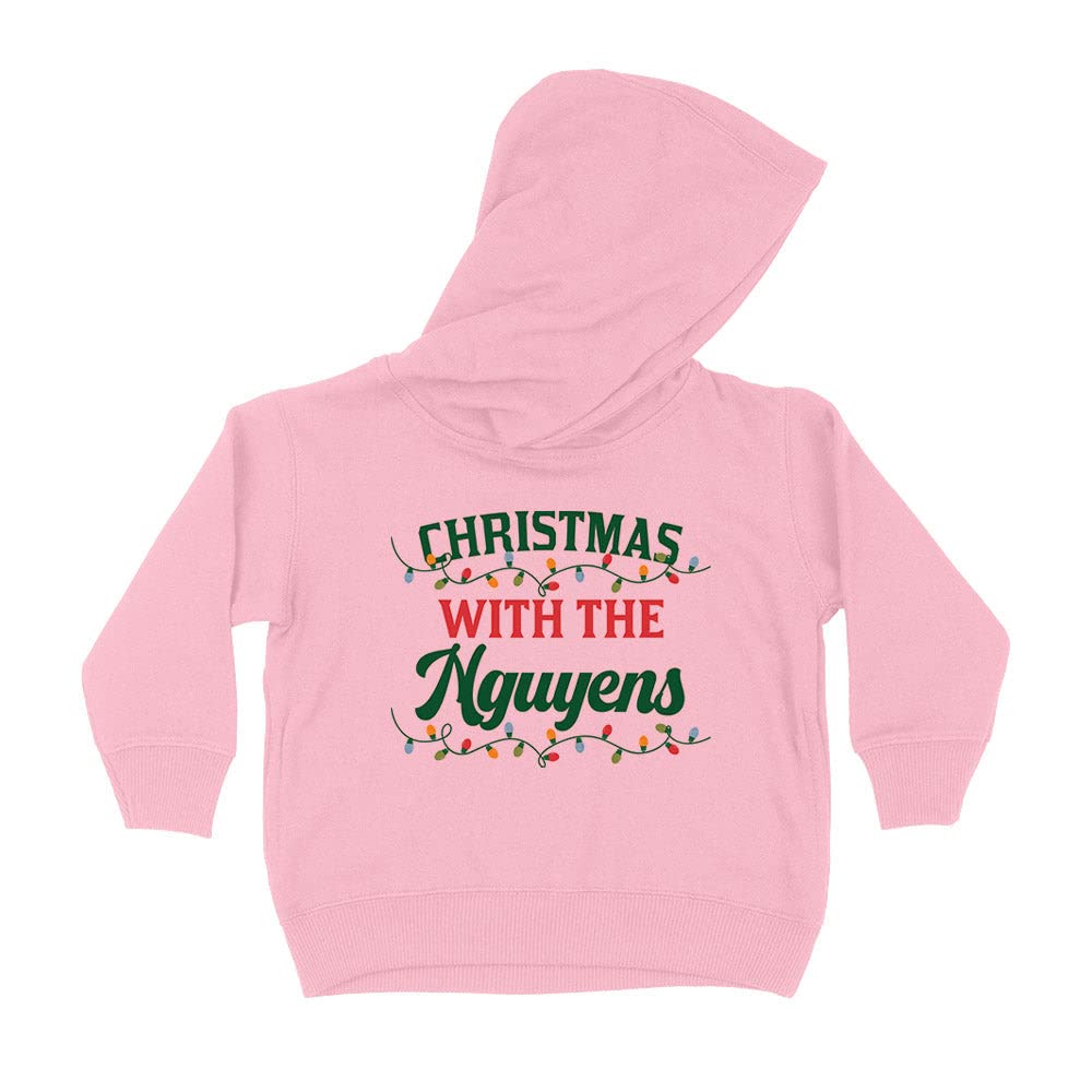 Christmas with The Nguyens Kids Hoodie Sweatshirt Toddler 5T Light Pink
