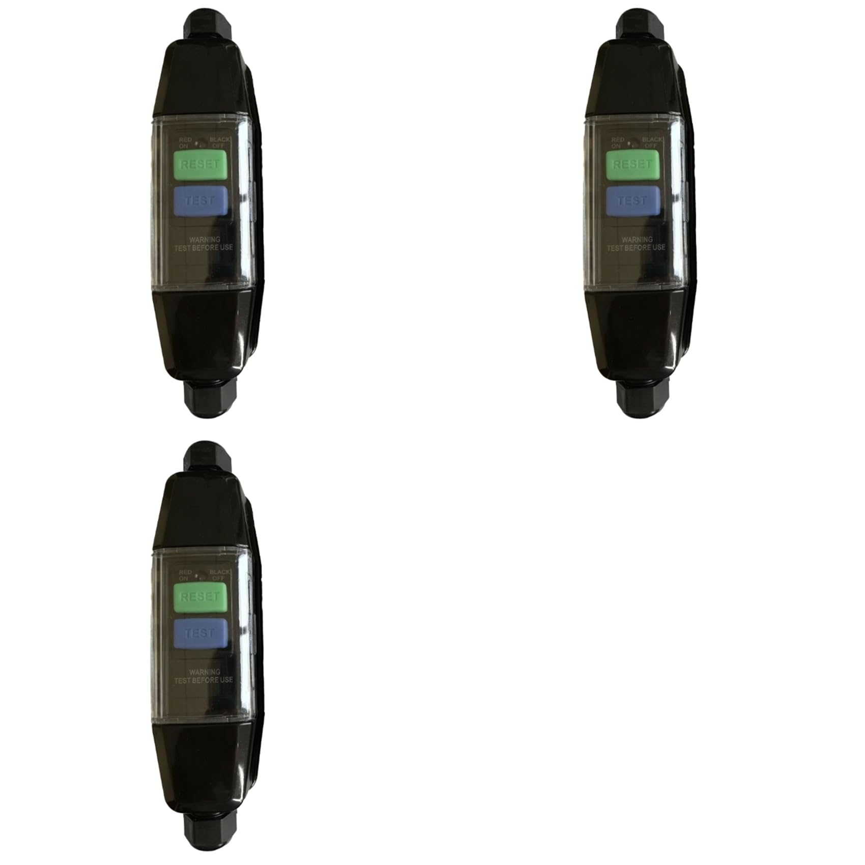3X Conector RCD en Línea, Interruptor de Seguridad Intermedio PRCD, Protección de Corriente Residual de 30 MA, Antidescarga Eléctrica para Exteriores.
