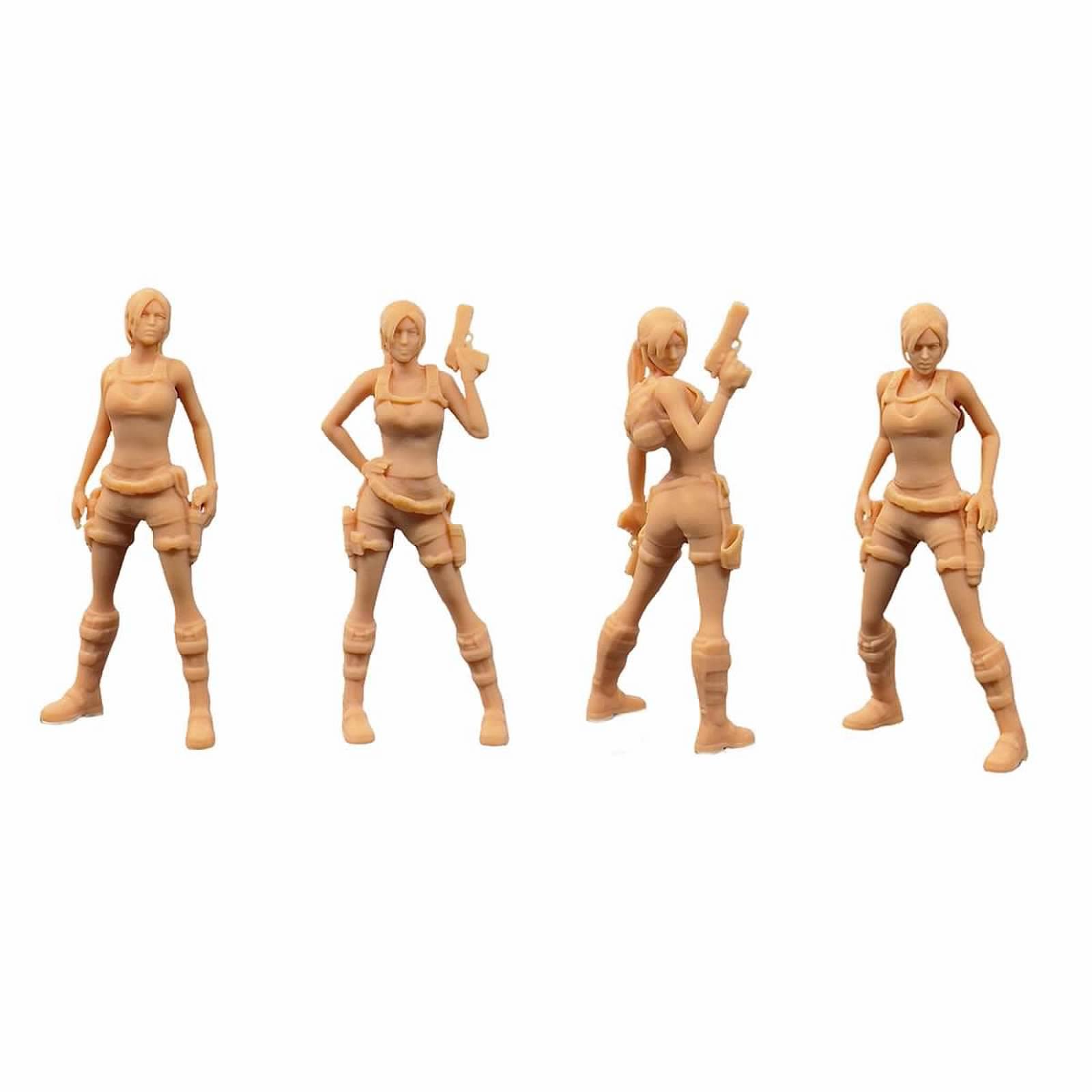 Amazon.co.jp: ZEDACAKAI (4個) 1/72 フィギュア美人銃撃戦アニメ車庫 
