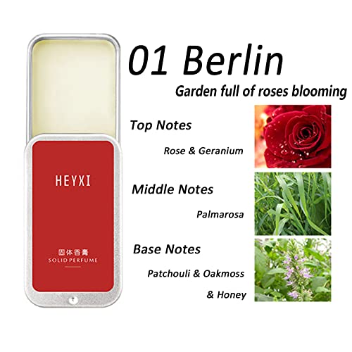 Grospe 4Pcs Solid Balm Sets Solid Perfume Portable Pocket Balm Perfume Perfect For Travel Use Natural Fragrance Perfume For Men And Women (Set B) #TOP1