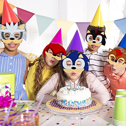 16 Pack Hedgehog Felt Masks Party Favors For Kid Hedgehog Themed Party Supplies Dress Up Masks Animal Birthday Cosplay Mask Cartoon Character Cosplay Photo Booth Prop Birthday Gift For Children Boys Girls #TOP5