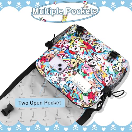 Tokidoki Messenger Bag Unicorno Crossbody Bag for Women Adjustable Strap Messenger Bag, Casual Shoulder Satchel Travel Work4